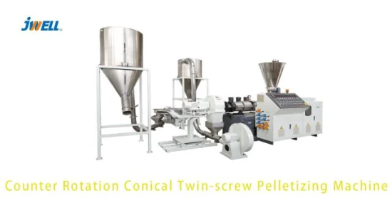 Jwell Sjz Counter Rotation Conical Twin-Screw Pelletizing Machine for PVC Fillers