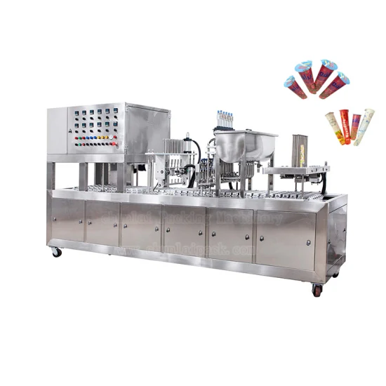 Linear Type Cup Filling Sealing Machine Calippo Tube Filling Sealing Machine Paper Cup Packaging Equipment