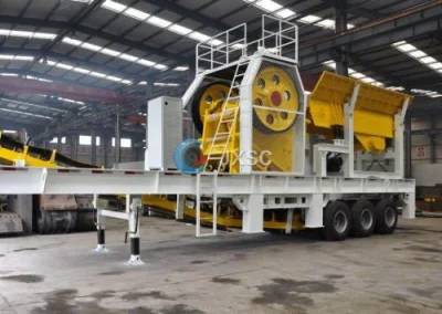 Construction Series Mobile Stone Jaw Crusher Crushing Plant Lime